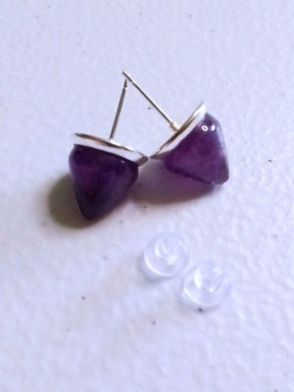 Dark Purple Amethyst Cone Studs #6 ~ Edgy BadA$$ & Sexy! - Picture 8 of 13